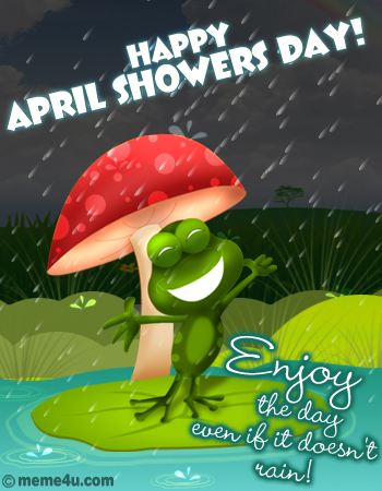 april showers day, free april showers day postcards, april showers