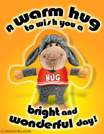 warm hugs, free hugs, animated hug card