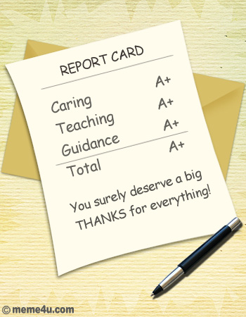 report cards, funny teachers day ecard, teachers day ecards