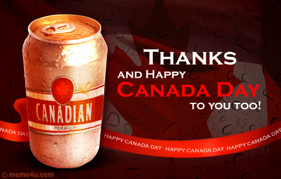 canada day ecards, canada day greeting cards, thank you card