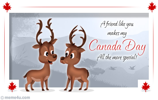 canada day ecard for friend, canada day, canada day ecard