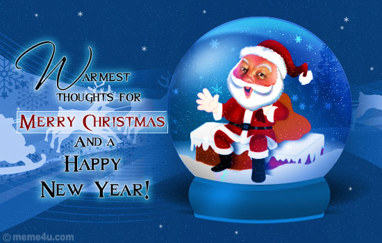 christmas greeting card with santa clause, business christmas card with santa clause, santa clause business greetings