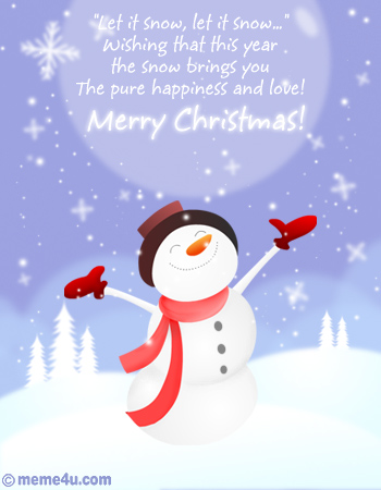 let it snow christmas ecard, let it snow christmas card, let it snow christmas greetings