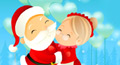 mr and mrs santa claus, cute merry christmas card, cute merry christmas ecard