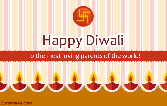 diwali card for parents, diwali ecard for parents, diwali greeting card for parents