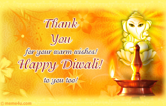 diwali thank you postcard, diwali thank you ecard, diwali thank you greeting cards