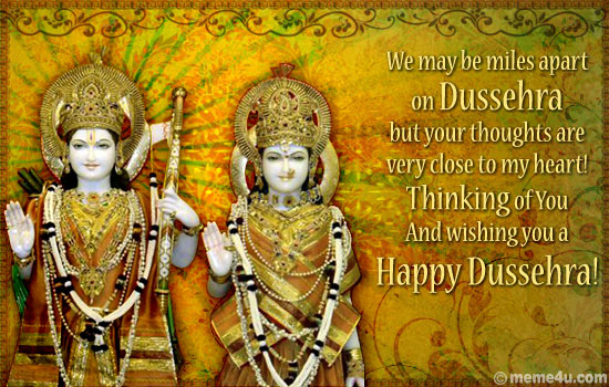 missing you ecard, missing you dussehra card, thinking of you dussehra greeting card