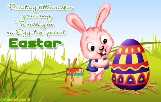 easter eggs, easter bunny, easter postcard free easter card