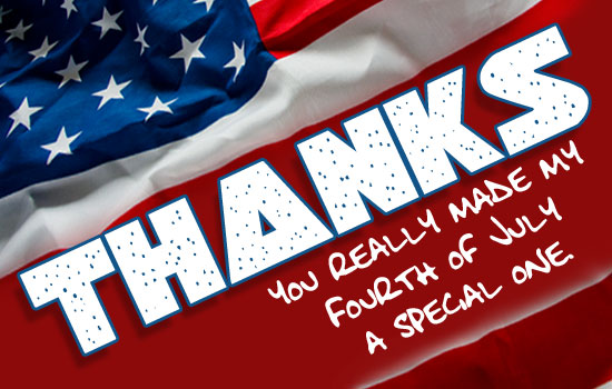 thank you cards, fourth of july thank you ecard, 4th of july thanks