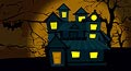 halloween haunted house trick card, halloween haunted house fun ecard, halloween haunted house fun greeting card