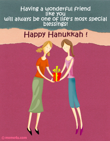 hanukkah gift, hanukkah card with gift, chanukkah gift