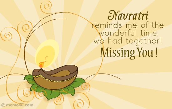 navratri missing you greetings, navratri missing you greeting card, navratri missing you card