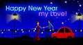 new year love card, new year love greetings, new year romantic wish