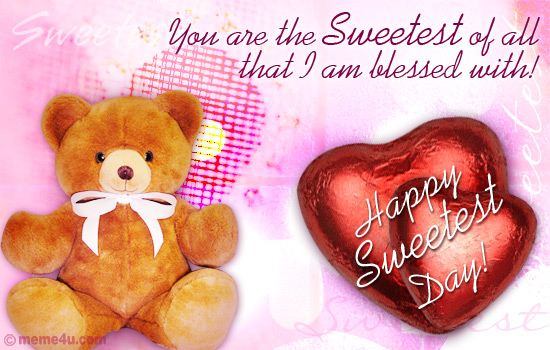 teddy bear card, sweetest day ecard, sweetest day greetings