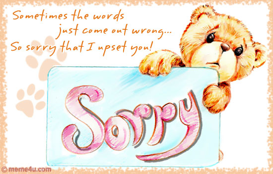 Did you hurt a loved one? Say sorry and ask for an apology with the warm and lovely Sorry Cards from MeMe4u.com., 