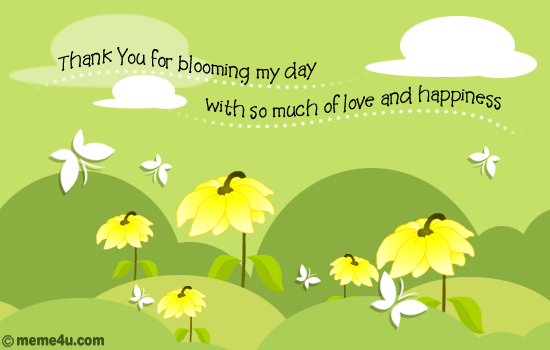 thank you flowers animation. An animated thank you card to